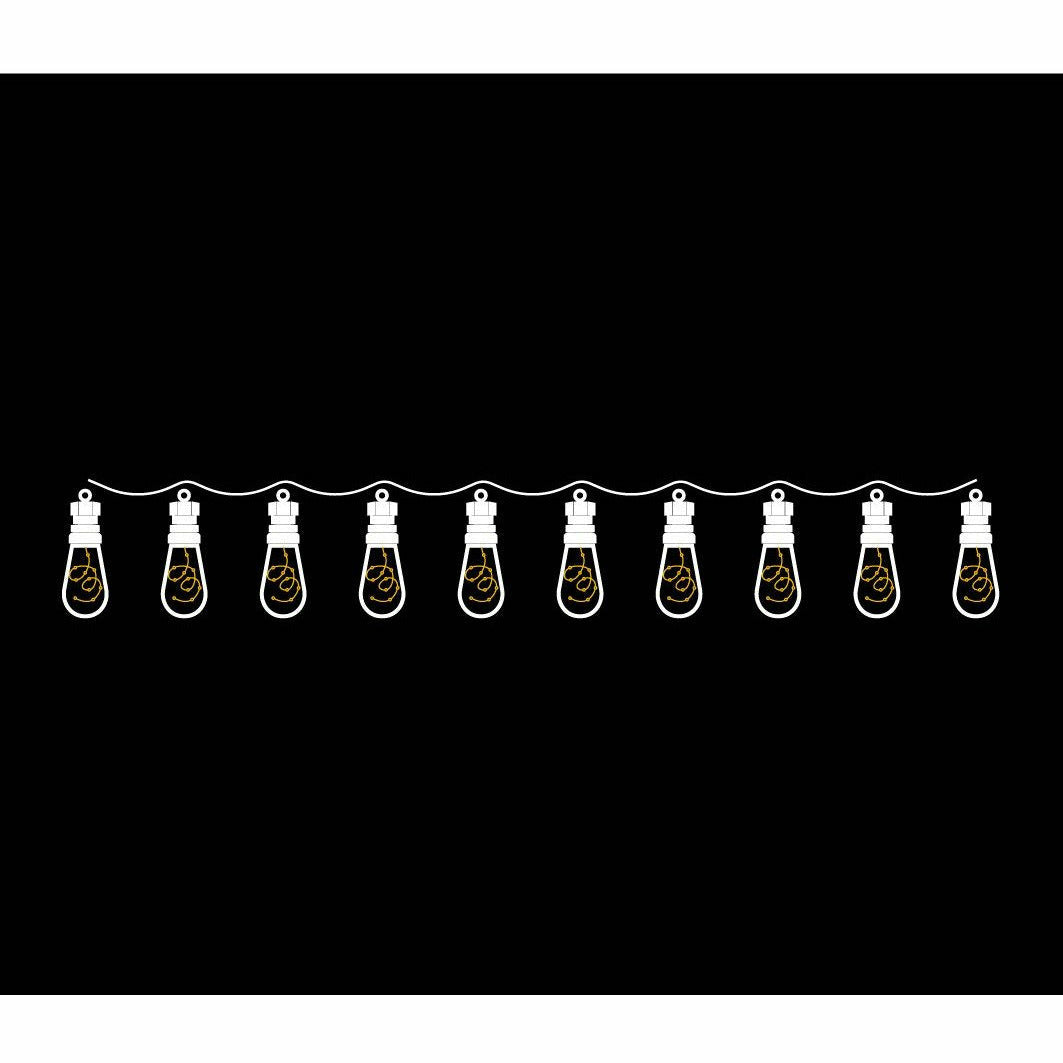 DICTROLUX - Catena Luminosa 10 lampadine con 100 microled da esterno 4,5 metri